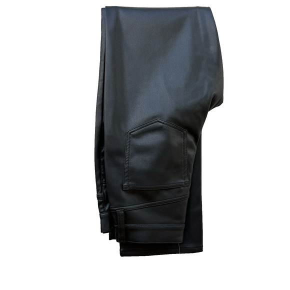 NWT J. CREW Women's Faux Leather Pants Size 25 High Rise Straight Leg Demi Boot - Picture 5 of 10